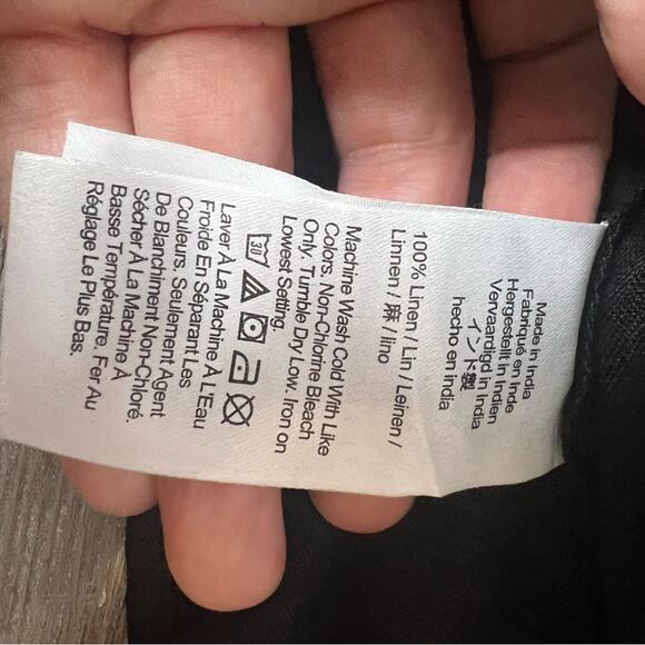 NWT J. Crew Cutout linen tank top black sz L - Picture 3 of 7